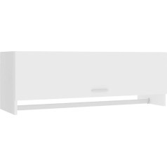 Vidaxl Wardrobe Clothes Rail Wall Coat Rack Bedroom Wall Cabinet Wardrobe Wardrobe Wardrobe White 100 x 32.5 x 35 cm Wood Material