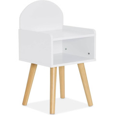 Sweeek Nephos Children's Bedside Table White Pine Legs