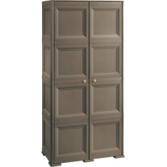 Tontarelli 8085555909 Omnimodus Wardrobe with Storage Compartments, 79 x 43 x 164 cm, Chocolate