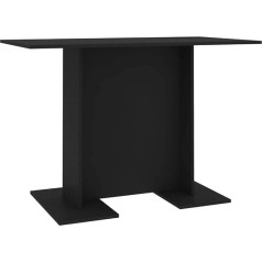 Vidaxl Dining Table Kitchen Table Dining Room Table Column Table Restaurant Dining Room Kitchen Living Room Black 110 x 60 x 75 cm Wood Material