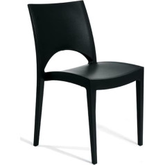 Grandsoleil GRAND SOLEIL Grandsoleil S6314Y Upon Paris Polypropylene Stackable Chair, 51 X 49 X 80 cm Anthracite, Grey
