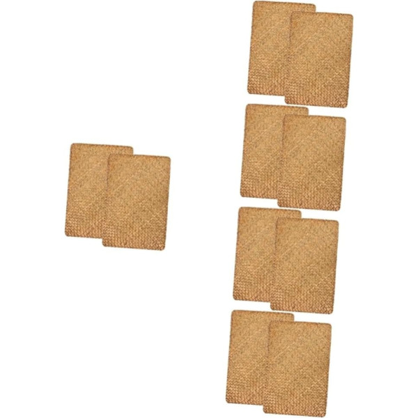Amosfun 5 Sätze Tischset Teesieb Platzdeckchen Essmatten Esstisch Matten Teebecher Runde Tischsets Aus Korbgeflecht Platte Tischsets Aus Marmor Eisen Khaki 2 Stück * 5