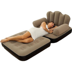 Generic Inflatable Couch - Inflatable Couch with Shaped Armrest | Multifunctional 5-in-1 Inflation Sofa | Outdoor Lazy Sofa for Adults, Inflatable Bed | Air Lounger Flock for Garden and Pool