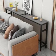 Generic Konsolentisch Standregal Konsolentisch, schmaler Beistelltisch, Sofa-Rückenregaltisch, schmaler Konsolentisch, Konsolentisch, Metall-Sofatisch für den Flur, Konsolentische, verstellbare Füße