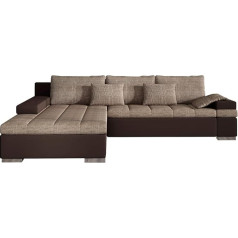 Mirjan24 Design Bangkok modern corner sofa with sleeping function and bed box, for living rooms, guest rooms, L-shaped couch, living environment