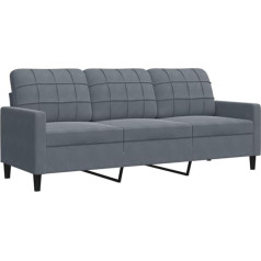 Gecheer 3-Seater Sofa Upholstered Sofa, Lounge Sofa, Guest Sofa, Modern Couch, 3-Seat Sofa, Upholstered Furniture, Sofa Bed, Sofa Bed for Living Room, Bedroom, Guest Room, Dark Grey, 180 cm, Velvet