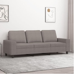 Ccciner 3-Sitzer-Sofa Taupe 180 cm Stoff,Bequemes 3SitzerSofa aus Stoff mit Metallgestell für Wohnzimmer und Entspannung Sofas & Couches