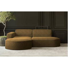Kaiser Möbel , Modena Studio Parma Corner Sofa, Modern Design Couch, Upholstered Corner, Freestanding Sofa, Living Room, Fabric, Neve Olive Left