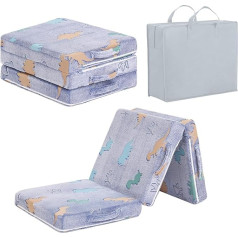 Tiita Coloful Glow in The Dark Toddler Nap Mat, 145 x 56 x 8 cm, Blue Dinosaur