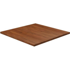 Wifese Table Top, Dark Brown Coffee Table, Tabletop, Solid Wood Top, Dining Table, Solid Table Top, Solid Wood Table Top, Oak Table Top, Wood, 80 x 80 x 2.5 cm, Oak Treated Square