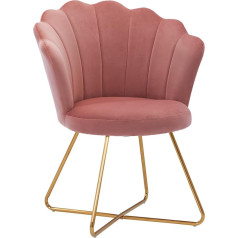 Duhome Upholstered Chair Velvet Fabric Retro Design Upholstered Chair Metal Frame Gold 8057C