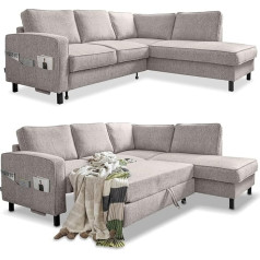 Miuform Living Landscape L Shape with Sleep Function, L Sofa with Sleep Function - Big Sofa L Shape with Sleep Function, L Couch with Sleep Function Sofa Corner Sofa with Sleep Function and Bed Box