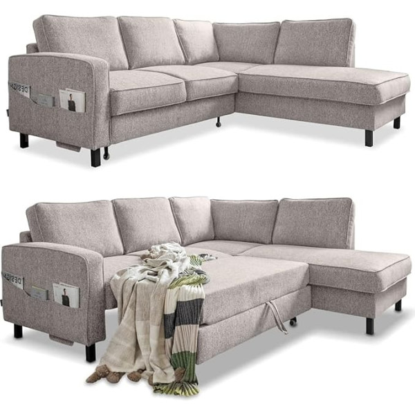 Miuform Living Landscape L Shape with Sleep Function, L Sofa with Sleep Function - Big Sofa L Shape with Sleep Function, L Couch with Sleep Function Sofa Corner Sofa with Sleep Function and Bed Box