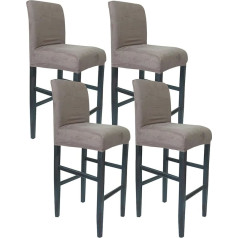 ‎Jhld JHLD Waterproof Bar Stool Chair Covers, Suede Bar Chair Covers, Stretch Chair Covers, Elastic Chair Covers, Removable, Washable, for Dining Room, Kitchen, Coffee, Set of 4
