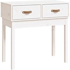 Vidaxl Console Table White 76.5 x 40 x 75 cm Solid Pine Wood