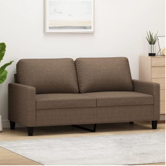 ZEYUAN 359166 2-Seater Sofa Brown 140 cm Fabric, Sofas & Couches, Sofa Living Room, Sofa for Teenager's Room, Relaxing Sofa, Sofa for Bedroom, Upholstered Sofa