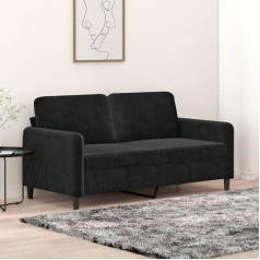 Klyeon 2-Sitzer-Sofa Schwarz 140 cm Samt,Samtweiches 2Sitzer Sofa Schwarz Gemütlicher Hingucker für Wohnzimmer & Co. Wohnzimmer, Sofas
