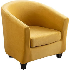 ‎Meigeh Meigeh Velvet Armchair Protector, Set of 2, Stretch Armchair Throw, Slipcovers, Cocktail Chair for Tullsta Chair, Yellow