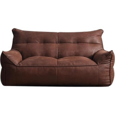 Generisch Retro Double Lazy Sofa Sleeper for Small Spaces Small Couch Bean Bag Fabric Balcony Sofa for Small Apartment Bedroom