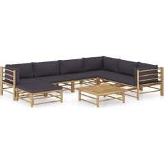 Festnight Garden Lounge Furniture, Patio Garden Furniture Set, Bamboo Garden Lounge Sofa, Outdoor Couch Set, Garden Sofa Set, Patio Furniture