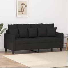 Generisch 2-Sitzer-Sofa Schwarz 140 cm Stoff,jiangboyue-359271