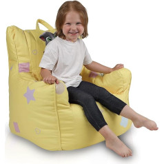 Ecopuf Talking Tom Children's Puf Bean Bag, Padded with Polystyrene Beads, Comfortable Carry Handle 53 x 70 cm