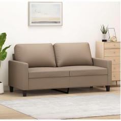 Cinderful 2-Sitzer-Sofa Cappuccino-Braun 140 cm Kunstleder,Luxuriöses Zweisitzer Sofa aus Kunstleder in CappuccinoBraun für gemütliche Entspannung im Wohnzimmer Möbel, Wohnzimmer