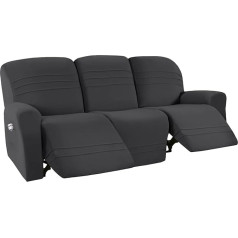 ‎Gamukai GAMUKAI Pack of 5 Deck Chair Sofa Covers Fleece Stretch Lounger Couch Covers for 3-Seater Lounger Sofa Protective Covers Furniture Protector (Dark Grey)