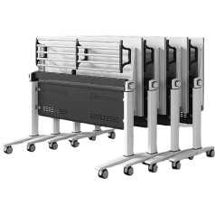 Klappbare Konferenzraumtische mit leisen Rädern, 47,2 x 19,7 x 29,5 cm, modern, rechteckig, Seminar-Tische für Büro, Meetings und Klassenzimmer, 4 Stück