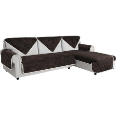 ‎Easy-Going Easy-Going Dicke Plüsch-Sofabezüge für 3-Sitzer, universelle Sofa-Schonbezüge für Ecksofa, L-Form, rutschfeste Sofaschoner von Haustieren, Hunden und Kindern, weiche und warme Sofakissenbezüge, 90 x