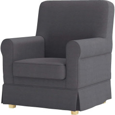 ‎Hometown Market HomeTown Market Duable Ektorp Jennylund Chair Cover Replacement Compatible with IKEA Jennylund Armchair Cover Slipcover Only (Polyester Flax Dark Grey)