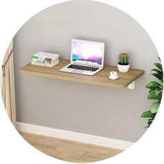 Generisch Wall Mounted Folding Dining Table Space Saving Narrow Desk Wall Quick Fold 90x50cm Color A