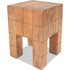 Vidaxl Stool Recycled Solid Wood 28 x 28 x 40 cm