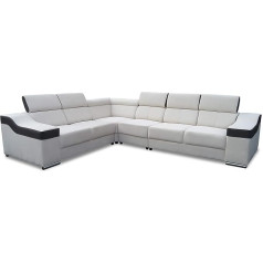 All4All Cleo Corner Sofa with Sleep Function - Corner Couch in L-Shape - Sofa with Bed Box - Sofa Bed - Sofa Bed - Modern - Choice of Colours - Fabric or Faux Leather - Side Right 19