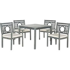 Safavieh EUP6721B Monica Outdoor Living Set - Ash Grey/Ecru (5-Piece)