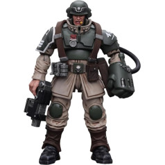 HiPlay JoyToy Warhammer 40K Collectible Figure: Astra Militarum Cadian Command Squad Veteran Sergeant with Power Fist 1:18 Scale Action Figures JT7936