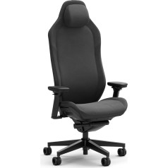 Fractal Design Refine Fabric Dark Gaming Chair - Ergonomic Office Desk Chair Functionality with 4D Adjustable Armrests, High-Back Support, Lumbar Cushion, and Premium Fabric