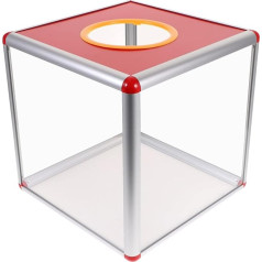 Office Storage Boxes, Ballot Box, Tombola Box, Donation Box, Square Transparent Fundraisers, Proposals, Charity, Ballot Box, 30cm