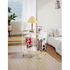 solaround Clear Acrylic Side Table, Bedside Table for Living Room, Bedroom, 45 x 35 x 58 cm (Clear)