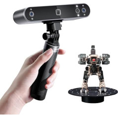Revopoint POP 3 Plus 3D Scanner for 3D Printing, Handheld Scanner with 0.04 mm High Precision, Full Colour Scan for Medium Objects, Quicksurface 30-Day Test, Compatible with Android/iOS/Win/macOS,