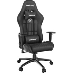 Anda Seat Jungle Gaming Chair - Ergonomic PC Chair for Adults with 2D Armrests, Lumbar Cushion, 90-160° Tilt, Comfortable Chair with High Performance Frame, Gaming Chair with PVC Leather, Black