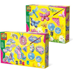 SES Creative Plaster & Painting Set - Glitter Butterflies + Unicorns