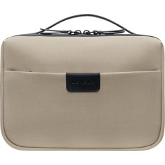 LEVEL8 Toiletry Bag Travel Large Wash Bag Women's Cosmetic Bag Clear Container, brown