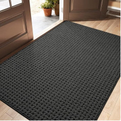 DEXI Dirt Trapper Mat Indoor 81 x 122 cm, Non-Slip Doormat, Absorbent Door Mat, Washable Door Mat for Dog, Entrance, Front Door & Hallway, Grey