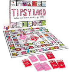 Tipsy Land Your New Favorite Party Board Game, 75+ Unique Places for Calling Out Friends, Silly Dares & Confessions, Mini Competitions, Includes Never Have I Ever Cards