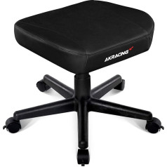 AKRACING AK-Stool-BK Normal Black Faux Leather Stool