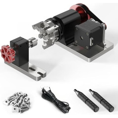 Twotrees Rotary Module Kit 4 Axis CNC for TTC450 TTC450 Pro Engraving Machine Rotation Axis Holder 4 mm - 60 mm Clamping Diameter 4:1 Chuck
