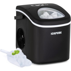 ICEPURE Small Ice Cube Maker, Portable Ice Cube Maker Machine, 9 Ice Cubes in 8 Mins, 20 kg Ice in 24 Hours, Perfect for Home/Office/Bar/Picnic