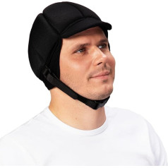 Ribcap Fox Medical Safety Helmet - Safe and Stylish Head Protection for People at Risk of Falling | Black | Ideal for Epilepsy, Adults, Seniors and All Activities