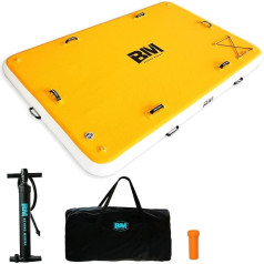 BEYOND MARINA Inflatable Dock, Floating Platform, Water Swimming Platform Dock Pad for Lake, Pool, Ocean Water Play, with Double Action Hand Pump, Carry Bag, Repair Kit